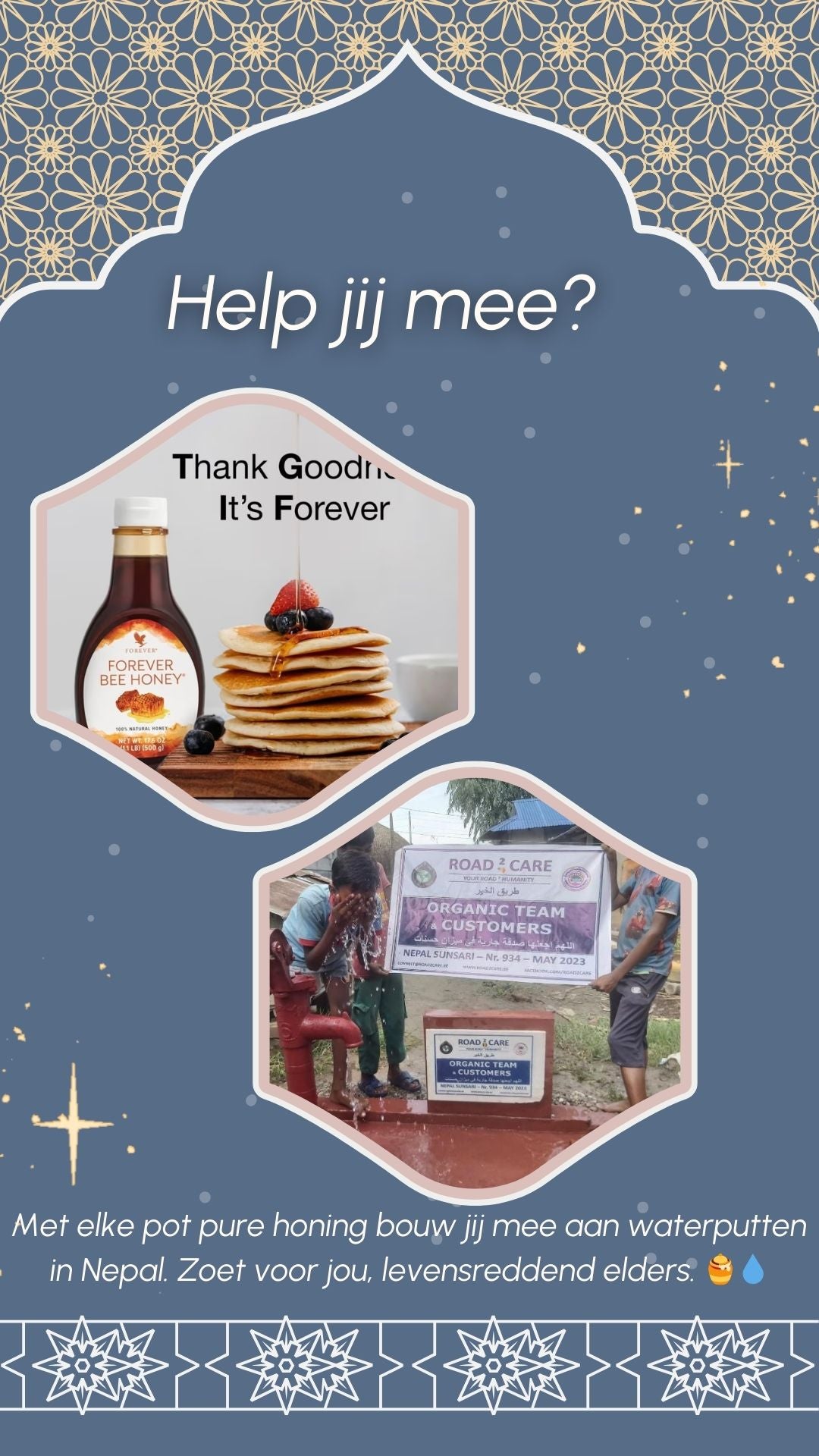 1kg (2Flessen) Honing voor jou, 🐝 Waterput in Nepal 💧